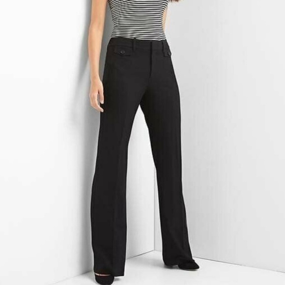GAP Pants - Gap 👖 NWT High Rise Black Baby Boot Pants, 12 Tall